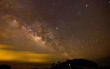 Landscape stars night low light portrait Custom Gaming Mat Desk picture