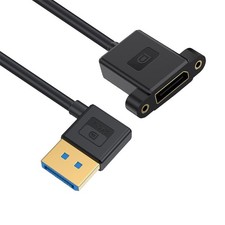 NFHK Cable Ultrafine Right Angled DisplayPort 1.4 DP Male to 30cm, Black picture