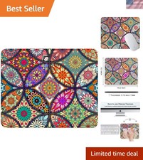 Floral Mandala Mouse Pad - Non-Slip, Waterproof, 10.2x8.3 Inch for Gaming & O... picture