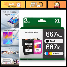 High-Capacity 667XL Ink Cartridges Combo Pack - Black & Color Replacement Set picture