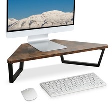 TEAMIX 26 inch Triangle Monitor Stand Riser, Desktop Corner Shelf with Metal Leg picture