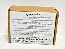 Amazon Basics 6-Button Vertical Wireless Mouse 2.4GHz USB-A 2400 DPI PC, Black picture