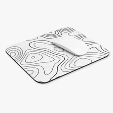 Copy of Topographic Line Art Mouse Pad | Black Contour Terrain picture