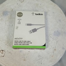 Belkin Mixit Micro-USB Cable 4FT Gray Charging Data Sync Samsung LG Android picture