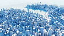 Landscape architecture city mirrors edge cyan cityscape Custom Gaming Mat Desk picture