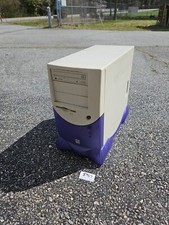 Vintage 1990s PC CPU Computer Translucent retro tower blue purple Case 89 S7 picture