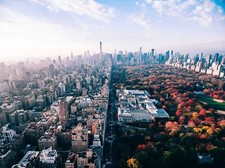 Landscape building usa new york city park cityscape fall Custom Gaming Mat Desk picture
