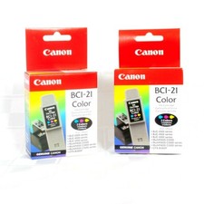 Canon BCI-21 Color Ink Cartridges Lot of 2 picture