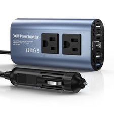 300W Car Power Inverter, DC 12V to 110V AC Car Plug Adapter Outlet with USB-F... picture
