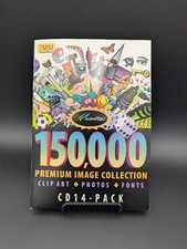 Master Clips 150,000 Premium Image Collection Fonts Art CD 14 Pack 1997 Windows picture