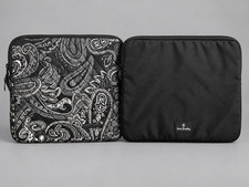 Vera Bradley Laptop Sleeves Set of 2 Stellar Paisley & Solid Black New W/O Tags picture