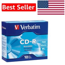 Long-Lasting Silver Verbatim CD-R Discs (10 Pack) - Perfect for Personalization picture