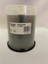 Verbatim Blank DVD-RAM 4.7GB Rewritable DVD Disc, White label, Spindle, Qty 50 picture
