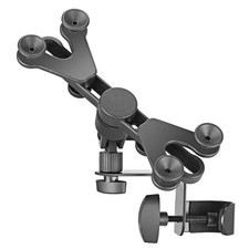 Amazon Basics Adjustable Tablet Holder for Music Stand, 7-11 inches, Black picture