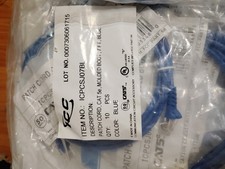 Lot of (16)Patch Cord CAT 5e Molded Boot 7 FT Blue ICC ICPCSJ07BL picture