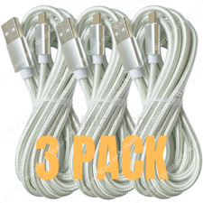 3 Pack 10Ft USB Fast Charging Cable For iPhone 13 12 11 XR 8 7 iPad Charger Cord picture
