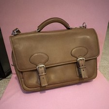 COACH Brown Solid Leather Briefcase Satchel Bag, MPN D043-5287 picture