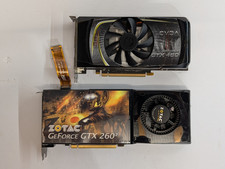 TESTED Zotac GTX 260 + EVGA GTX 460 Video Graphics Card Lot w/ SLI Bridge picture