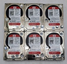 Lot of 6 WD Red Pro 2TB NAS HDD SATA 3.5” 7200RPM WD2001FFSX  picture