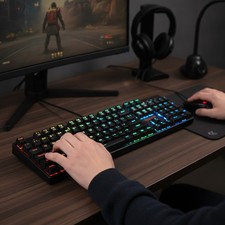 K582 RGB Backlit Wired Gaming Keyboard with 104 Keys - Ultimate Performance picture