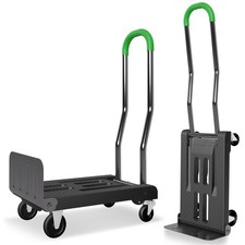 2-in-1 Convertible Hand Truck Dolly, 330LBS Capacity, 4-Wheel & 2-Wheel Modes... picture