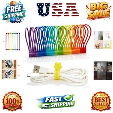 Reusable Silicone Magnetic Cable Ties, 28 Pack 7.48'' Magnetic Twist Ties for... picture