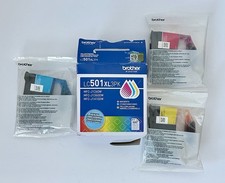 Genuine Brother LC501XL3PK High Yield Ink Cartridge 3-Pack 501 Color Exp 2/29 picture