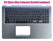 US Silver Blue Palmrest Backlit keyboard for Asus TP510U TP510UA TP510UQ TP510UF picture