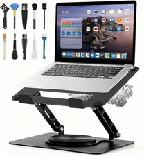 Carbon Steel Laptop Cooling Stand 2 Fans 360 Rotating Fits 1017.3 Inch picture