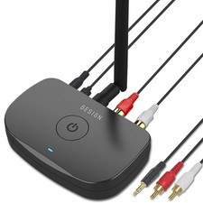 Besign BE-RCA Long Range Bluetooth Music Receiver, Wireless Audio Black picture
