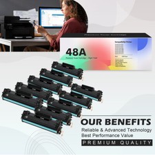 10* CF248A Black Toners fit for HP 48A LaserJet Pro M15a MFP M29a M29w M30w M31w picture