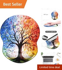 Ergonomic Mouse Pad with Gel Wrist Support - The Tree of Life Design, 8.7x7.2 picture