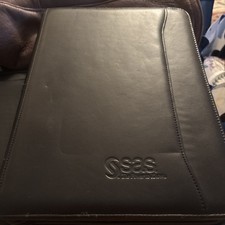 Leed’sThe Power to Know Black Genuine Leather Organizer Tablet Cards Case picture