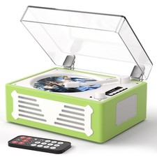 Retro CD Player with Bluetooth Transmitter Receiver, HiFi Stereo Speakers, LE... picture