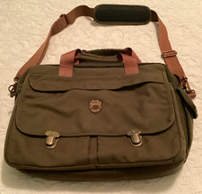 Eddie Bauer Green Canvas Padded Shoulder Bag picture