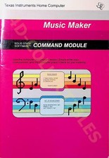 Vintage Texas Instruments Home Computer Instruction Manual Music Maker 1980 picture