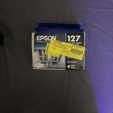 Genuine New Epson 127XL T127520 Cyan Magenta Yellow Ink Genuine OEM Exp 07/2020 picture