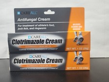 2 packs CareAll Antifungal Cream 1% Clotrimazole 1oz OTC  New Sealed  Exp 6/2028 picture