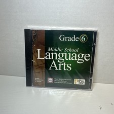 New Grade 6 Middle School Language Arts PC CD-ROM Software . Factory Sealed picture