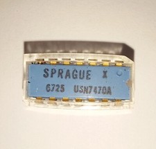 Sprague USN 7470A IC chip microchip DIP-14 vintage from 1967 Gold plated legs picture