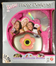 Vintage 1998 Barbie Photo Designer Digital Camera & CD-ROM Computer Damaged Box picture