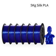 GEEETECH 5kg Silk PLA 3D Printer Filament 1.75mm 5-Pack 1kg Spools ±0.02mm Gloss picture