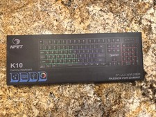 NPET K10 Gaming Keyboard USB Floating Keyboard Desktop Computer PC Black picture