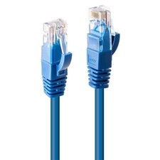 LINDY 0.3m CAT6 U/UTP Snagless Gigabit Network Cable, Blue 0.3m Blue picture