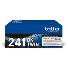 BROTHER TN-241BKTWIN Toner Cartridge, Black, Twin Pack, High Yield, includes 2 x picture