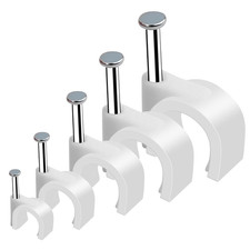 500Pcs Cable Clips with Steel Nail in Cable Clips White 4Mm 5Mm 6Mm 8Mm 10Mm Cab picture