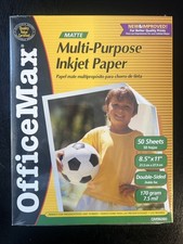 OfficeMax Double Sided Inkjet Paper, Matte Premium, Inkjet OM96080 50 Sheets picture