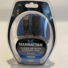 Manhattan 33ft Hi-Speed A Male to A Female USB Active Extension Cable NEW IN BOX picture