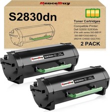 2-Pack Toner Cartridges S2830 High Yield HenceBuy Compatible With Dell Black picture