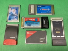x6 PCMCIA PC Cards Laptop Network Modem Wireless Xircom D-Link Sony - UNTESTED picture